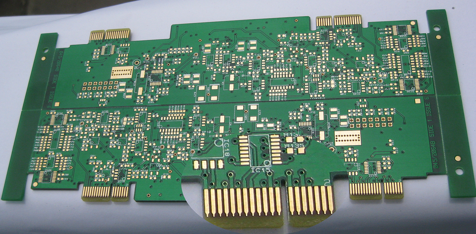 Residual wires on gold fingers